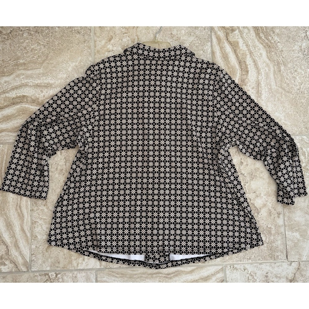Charter‎ Club Womens Shirt Geometric Boho Collared Long Sleeve Size 3X - Picture 4 of 8